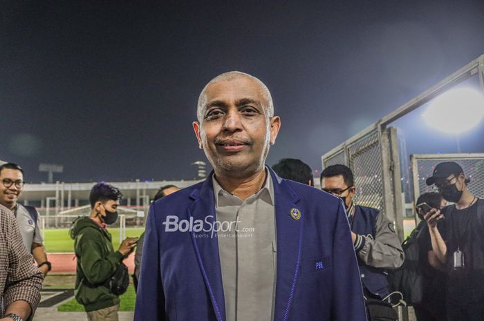 Komite Eksekutif (Exco) PSSI, Ahmad Riyadh, saat ditemui awak media di Stadion Madya, Senayan, Jakarta, 18 Oktober 2022.