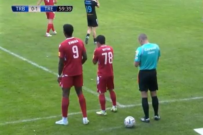 Winger timnas Indonesia, Witan Sulaeman mencetak satu assist saat AS Trencin menang 4-0 atas Slavoj Trebisov dalam laga babak keempat Piala Slovakia, Rabu (19/10/2022).