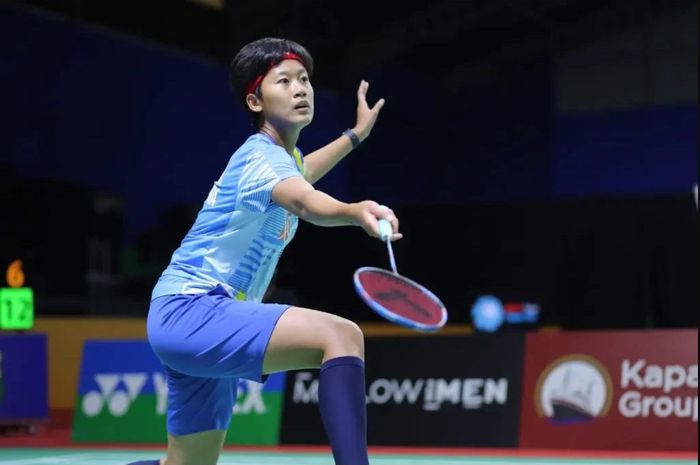 Pebulu tangkis tunggal putri Indonesia, Putri Kusuma Wardani pada pertandingan babak pertama KB Financial Group Indonesia Masters 2022, Rabu (19/10/2022) 