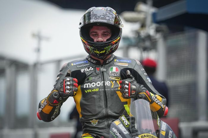 Pembalap Mooney VR46, Marco Bezzecchi, pada MotoGP Malaysia 2022