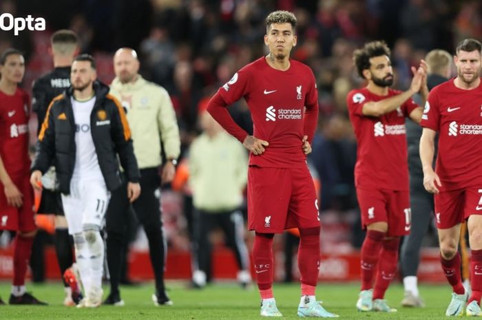 Liverpool kalah 1-2 dari Leeds United dalam lanjutan Liga Inggris 2022-2023.