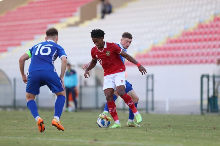 Ronaldo Kwateh saat Timnas U-20 Indonesia vs Moldova