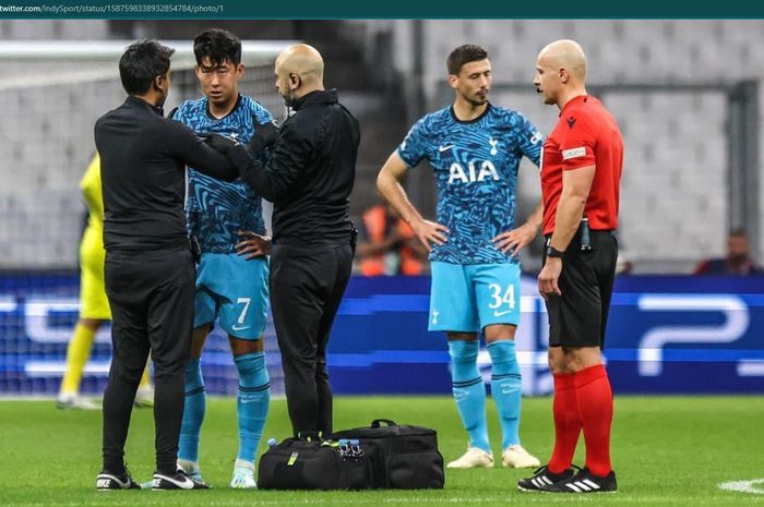 Son Heung-min hanya bermain kurang dari 30 menit saat Tottenham Hotspur melawan Olympique Marseille pada matchday pamungkas Grup D Liga Champions 2022-2023.