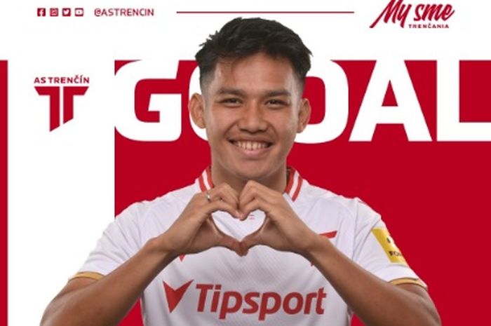 Winger timnas Indonesia, Witan Sulaeman, berhasil menyamai prestasinya di FK Senica usai kembali mencetak gol bersama AS Trencin di Piala Slovakia.