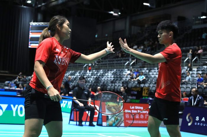 Pasangan ganda campuran Indonesia, Adnan Maulana/Nita Violina Marwah pada pertandingan babak pertama Australian Open 2022, Selasa (15/11/2022)