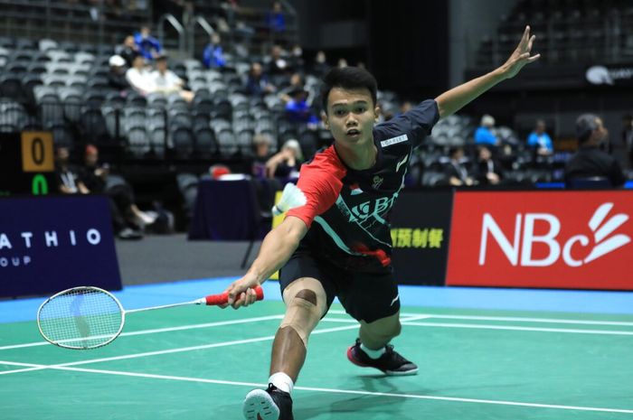 Pebulu tangkis tunggal putra Indonesia, Christian Adinata pada pertandingan babak pertama Australian Open 2022, Rabu (16/11/2022)