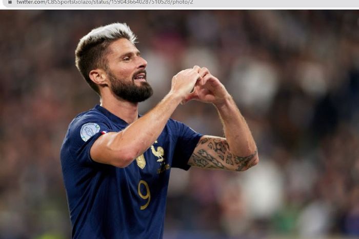 Striker timnas Prancis, Olivier Giroud.