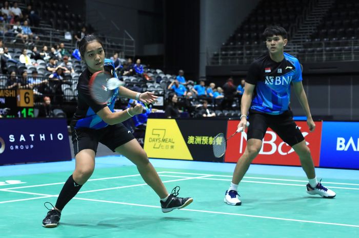 Pasangan ganda campuran Indonesia,  Adnan Maulana/Nita Violina Marwah,  menjalani babak kedua Orleans Masters 2023, Kamis (6/4/2023)