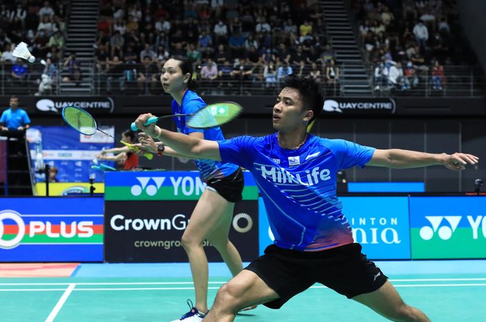 Pasangan ganda campuran Indonesia, Dejan Ferdinansyah/Gloria Emanuelle Widjaja, pada semifinal Australian Open 2022 di Quay Centre, Sydney, Australia, Sabtu (19/11/2022).