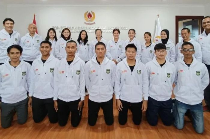 Timnas korfball pada pelepasan ke kejuaraan IKF Asia-Oceania Korfball Championship 2022 di Kantor KONI Pusat, Senayan, Jakarta, Jumat (25/11/2022)