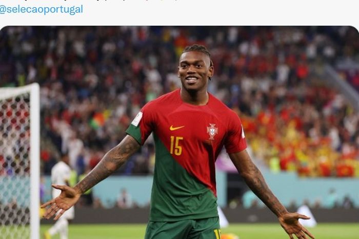 Pemain timnas Portugal, Rafael Leao.