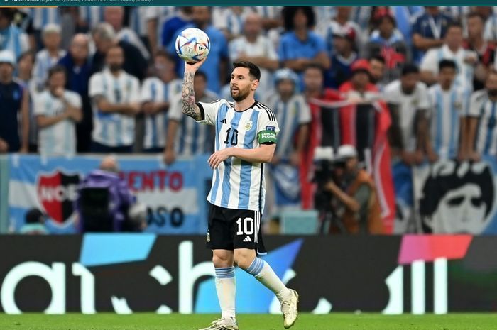 Kapten timnas Argentina, Lionel Messi.