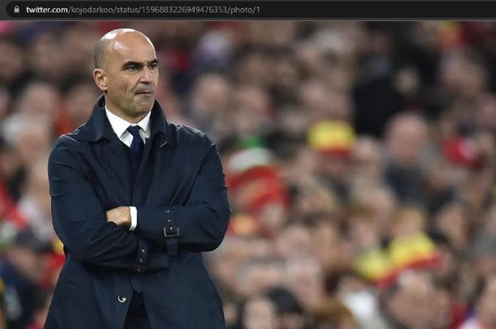 Pelatih timnas Belgia, Roberto Martinez.