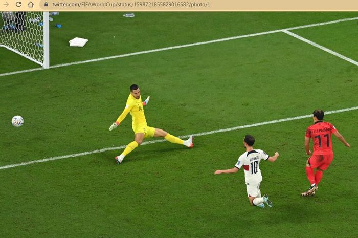 Hwang Hee-chan mencetak gol kemenangan timnas Korea Selatan di Piala Dunia 2022