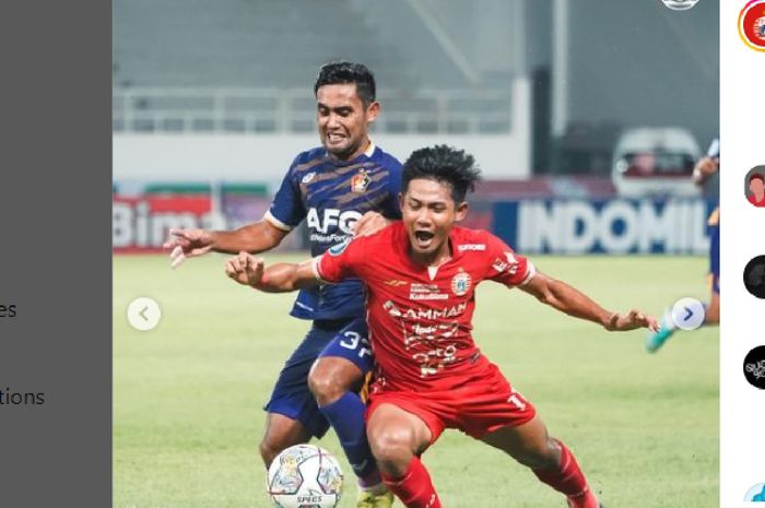 Suasana pertandingan pekan ke-13 Liga 1 2022-2023 antara Persik Kediri melawan Persija Jakarta.