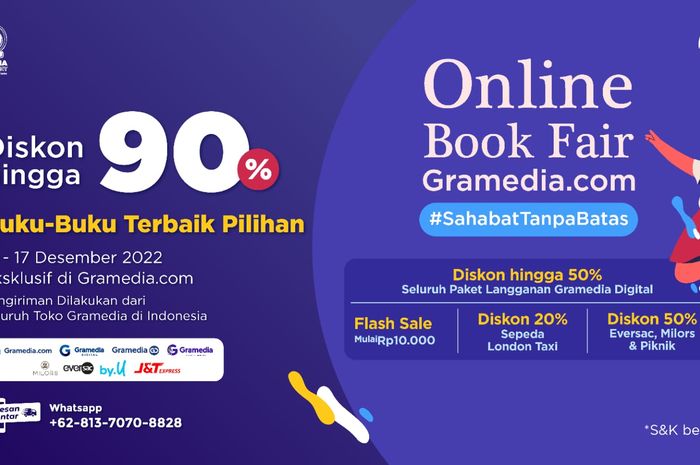 Diskon hingga 90% Gramedia Online Book Fair Kembali Hadir