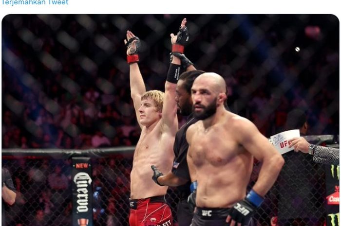 Momen Paddy Pimblett dinyatakan sebagai pemenang dalam duel lawan Jared Gordon pada UFC 282 (11/12/2022) WIB.