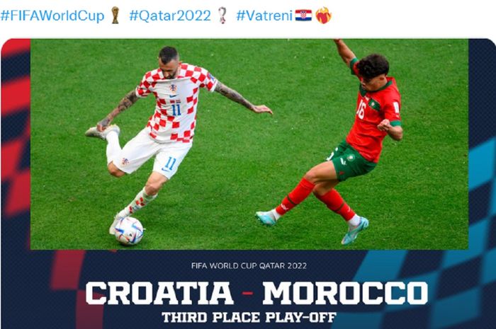 Kroasia versus Maroko bertanding dalam perebutan peringkat ketiga Piala Dunia 2022.