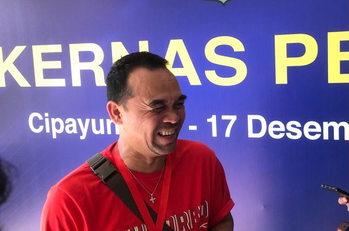 Ketua Bidang Pembinaan dan Prestasi PP PBSI, Rionnt Mainaky, saat bertemu awak media di Pelatnas Cipayung, Jakarta Timur, Sabtu (17/12/2022).