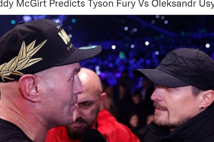 Dua monster tinju kelas berat, Tyson Fury (kiri), dan Olekandr Usyk (kanan).