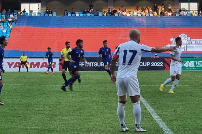 Timnas Kamboja melawan Filipina di Morodok Techo National Stadium, Kamboja, Selasa (20/12/2022).