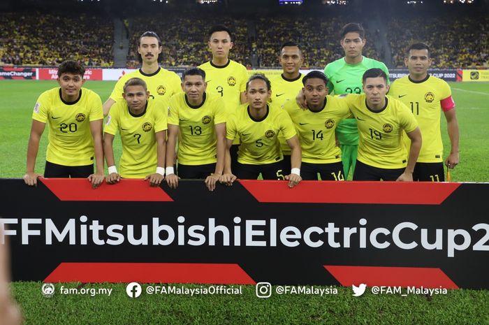 Skuad Timnas Malaysia di ajang Piala AFF 2022.