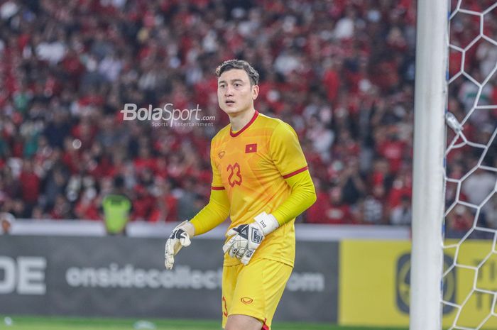 Kiper timnas Vietnam, Dang Van Lam, sukses bukukan masih belum kebobolan sampai partai puncak Piala AFF 2022