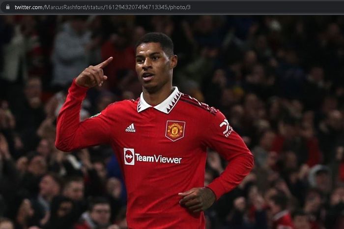 Penampilan gemilang Marcus Rashford bersama Manchester United di musim 2022-2023 dinilai memiliki misi tersembunyi di baliknya.