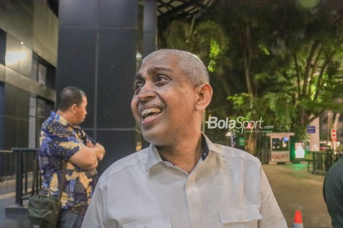 Komite Eksekutif PSSI, Ahmad Riyadh, saat memberikan keterangan ke awak media di GBK Arena, Senayan, Jakarta, 13 Januari 2023.