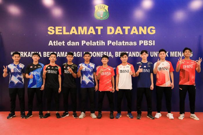 PBSI sambut para pebulu tangkis muda di  Pelatnas PBSI, Cipayung, Jakarta Timur, Senin (16/1/2023)