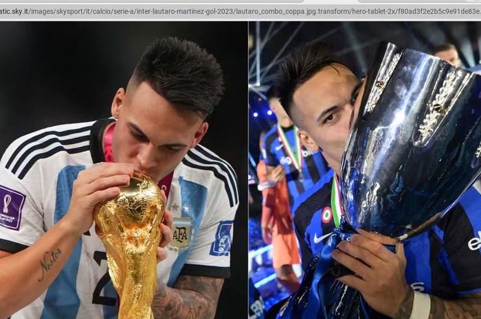 Lautaro Martinez lalui sebulan terakhir dengan gelar Piala Dunia 2022 untuk timnas Argentina dan Piala Super Italia buat Inter Milan.