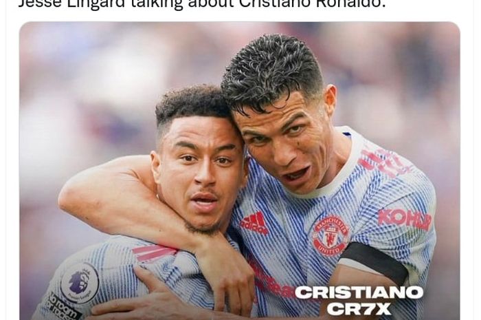 Jesse Lingard (kiri) mengkritik keras mantan klubnya, Manchester United, seperti yang dilakukan Cristiano Ronaldo dalam sebuah siniar.