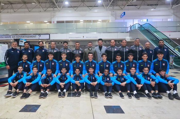 Skuad timnas U-20 Irak tiba di Turki untuk pemusatan latihan jelang Piala Asia U-20 2023.