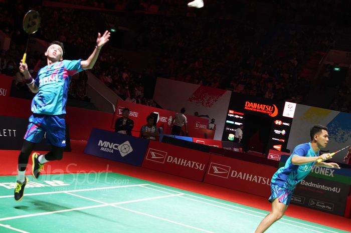 Fajar Alfian/Muhammad Rian Ardianto menjadi salah satu wakil Indonesia yang tampil pada hari kedua All England Open 2023, Rabu (15/3/2023)