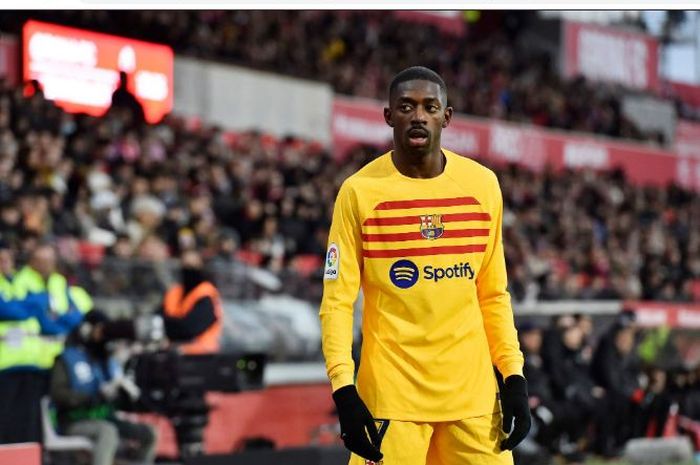 Winger Barcelona, Ousmane Dembele, mengalami cedera dalam laga melawan Girona di Liga Spanyol 2022-2023