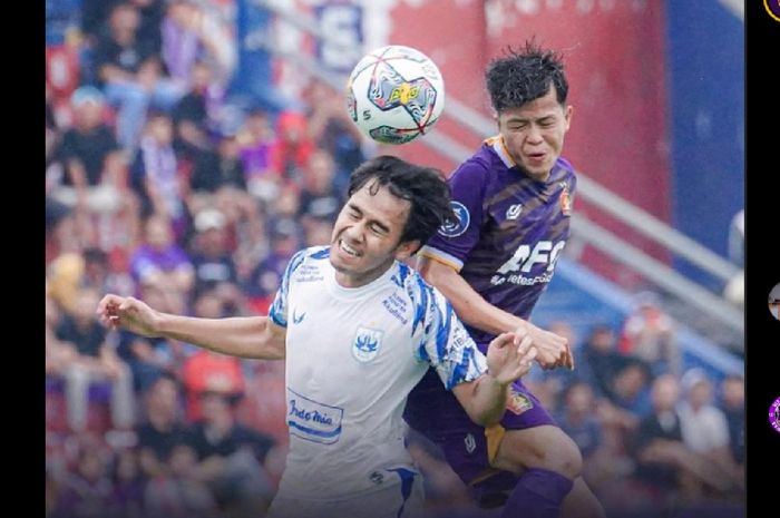 Suasana pertandingan antara Persik Kediri melawan PSIS Semarang.