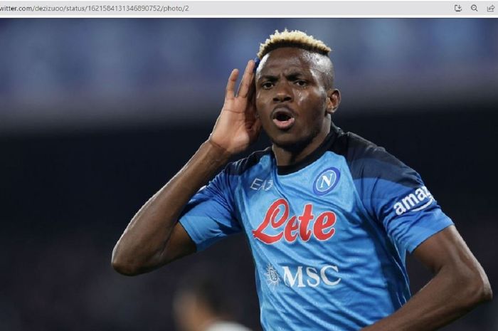 Striker Napoli, Victor Osimhen, telah mencetak 100 gol sepanjang kariernya di sepak bola.