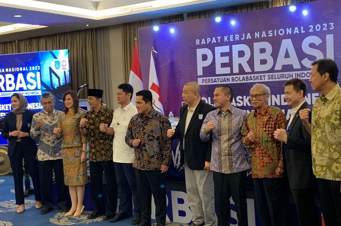 Rapat Kerja Nasional yang digelar oleh Perbasi, di kawasan Senayan, Jakarta, Selasa (07/02/23)