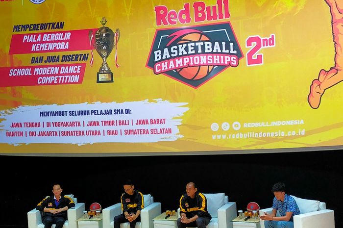 Konferensi Pers Red Bull Basketball Championsips 2nd, yang digelar di kawasan Senayan, Jakarta, Rabu (08/02/23)