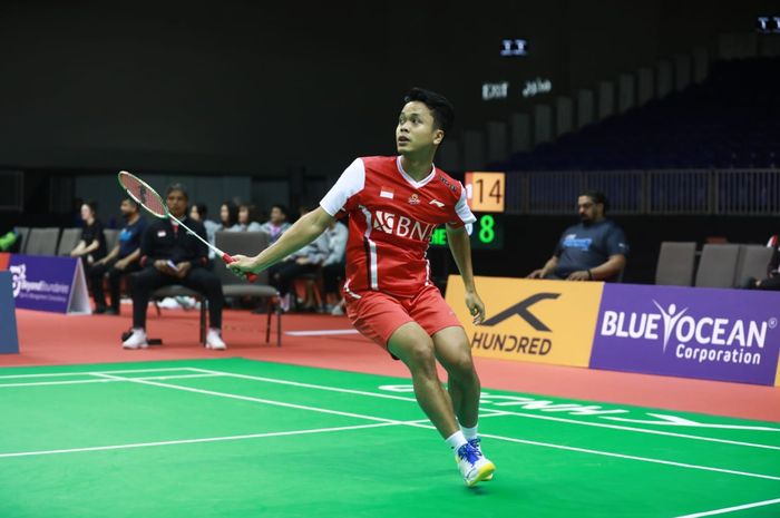 Tunggal putra Indonesia, Anthony Sinisuka Ginting akan tampil pada babak kedua All England Open 2023 melawan Prannoy H.S, Kamis (16/3/2023)