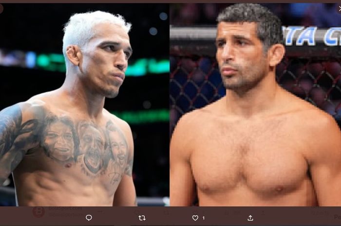 Montase dua petarung hebat kelas ringan UFC, Charles Oliveira (kiri) dan Beneil Dariush (kanan)