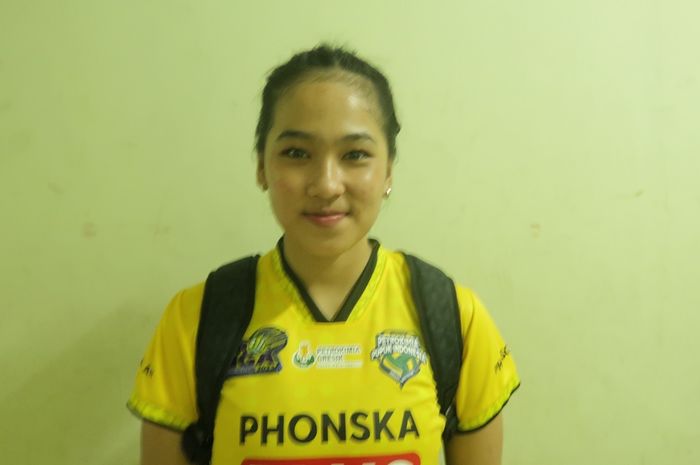 Libero Gresik Petrokimia Pupuk Indonesia, Sania Clarissa Putri, saat ditemui di GOR UNY, Yogyakarta, Sabtu, 18 Februari 2023