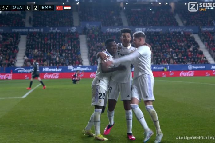 Real Madrid berhasil mengamankan poin penuh di Stadion El Sadar, markas Osasuna, usai memetik kemenangan 2-0 meski tanpa diperkuat Karim Benzema dan Toni Kroos.