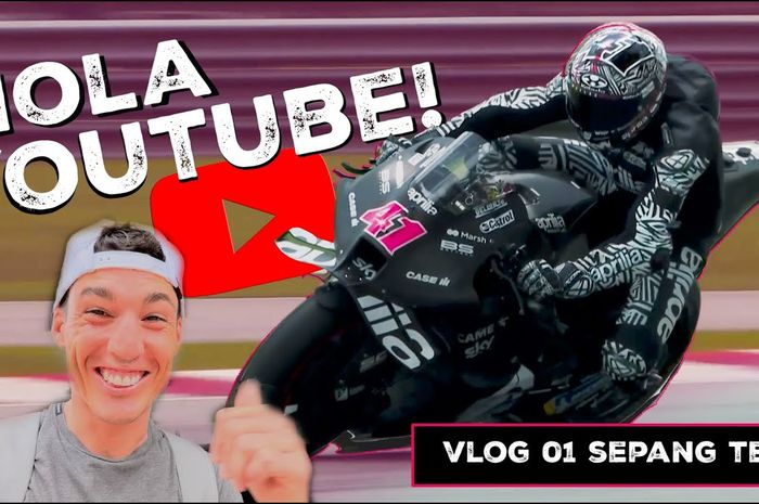 Pembalap tim Aprilia Racing, Aleix Espargaro mulai meniti karir sebagai seorang Youtuber