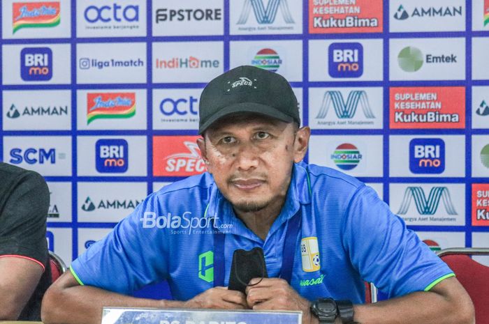 Pelatih Barito Putera, Rahmad Darmawan mengomentari kemenangan timnya atas Persebaya Surabaya pada lanjutan pekan ke-29 Liga 1 2022-2023.