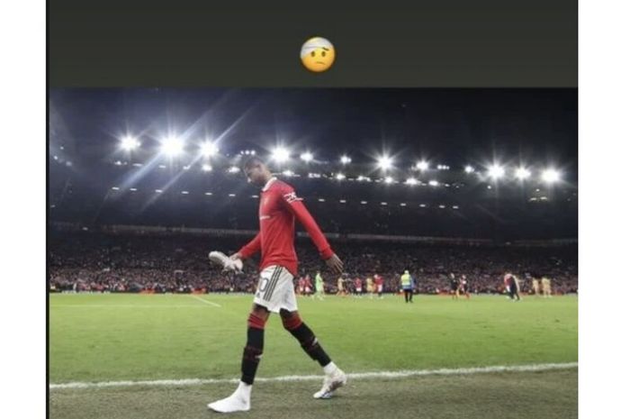 Unggahan foto nyeker Marcus Rashford yang bisa membuat Manchester United deg-degan jelang final Piala Liga Inggris, Minggu (26/2/2023) mendatang. 