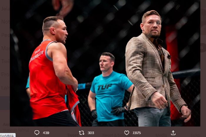 Michael Chandler (kiri) dan Conor McGregor (kanan) akan bersaing sebagai pelatih pada The Ultimate Fighter 31