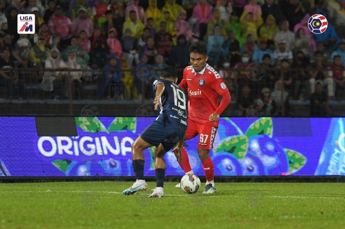 Saddil Ramdani membela Sabah FC dalam lanjutan Liga Super Malaysia 2023.