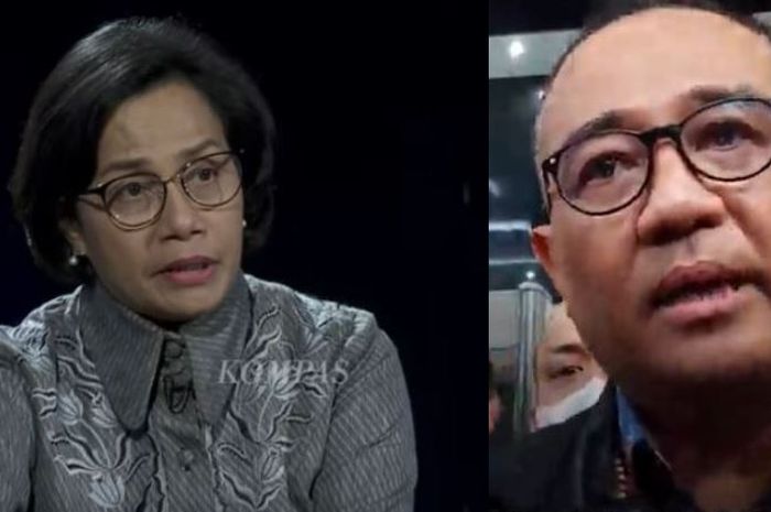 Kolase foto Menkeu Sri Mulyani dan Rafael Alun Trisambodo eks pejabat pajak.