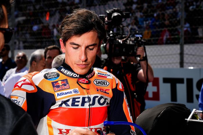 Pembalap Repsol Honda, Marc Marquez, jelang balapan MotoGP Portugal 2023 di Sirkuit Algarve, Portimao, Minggu, 26 Maret 2023